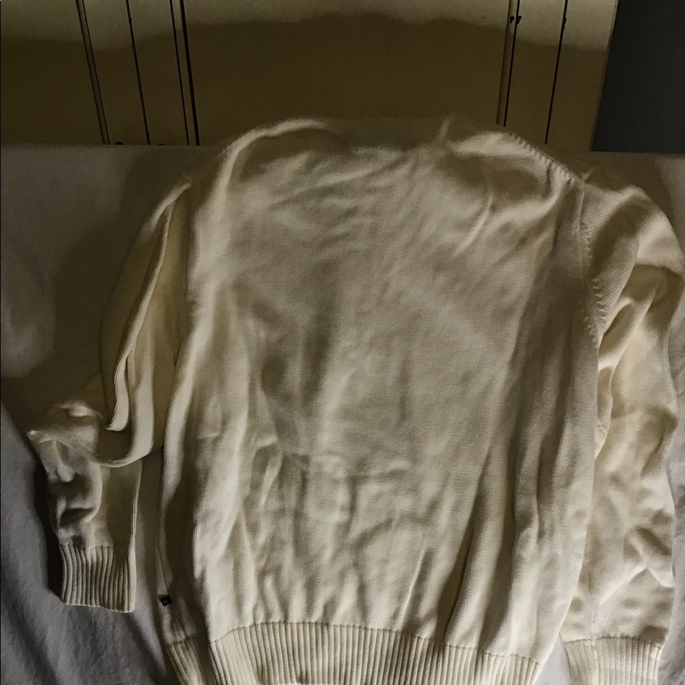 Hilfiger quarter zip cream xxl men’s sweater - Picture 3 of 6
